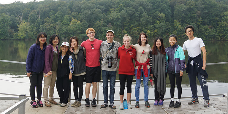 Group shot of all students at retreat